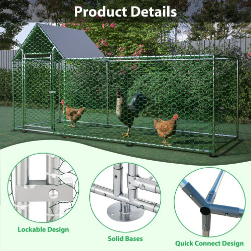 Chicken Coop Cage with Secure Lid