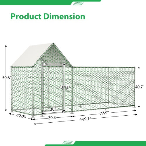 Chicken Coop Cage with Secure Lid
