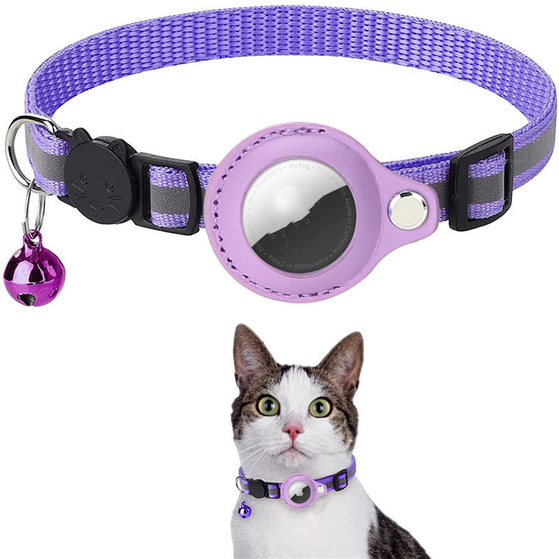 Reflective Pet Collar with Waterproof Airtag Holder